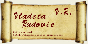 Vladeta Rudović vizit kartica